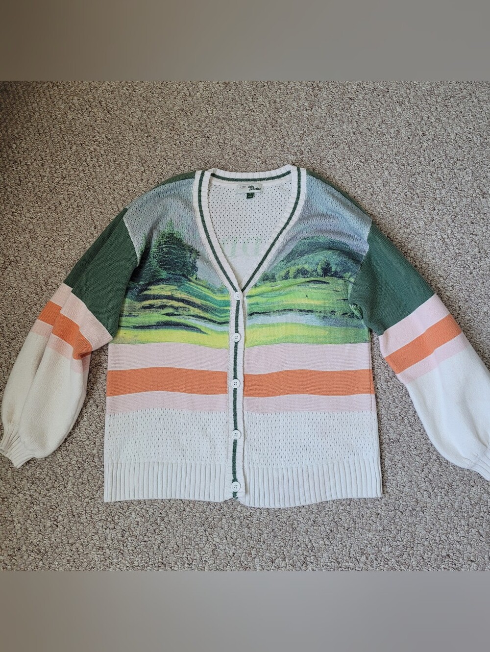 Anthropologie Daily Practice Landscaping Print Cardigan - Picture 3 of 6